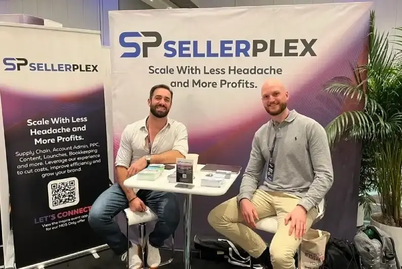Nate Ginsburg and Menno Gottmer at the SellerPlex booth