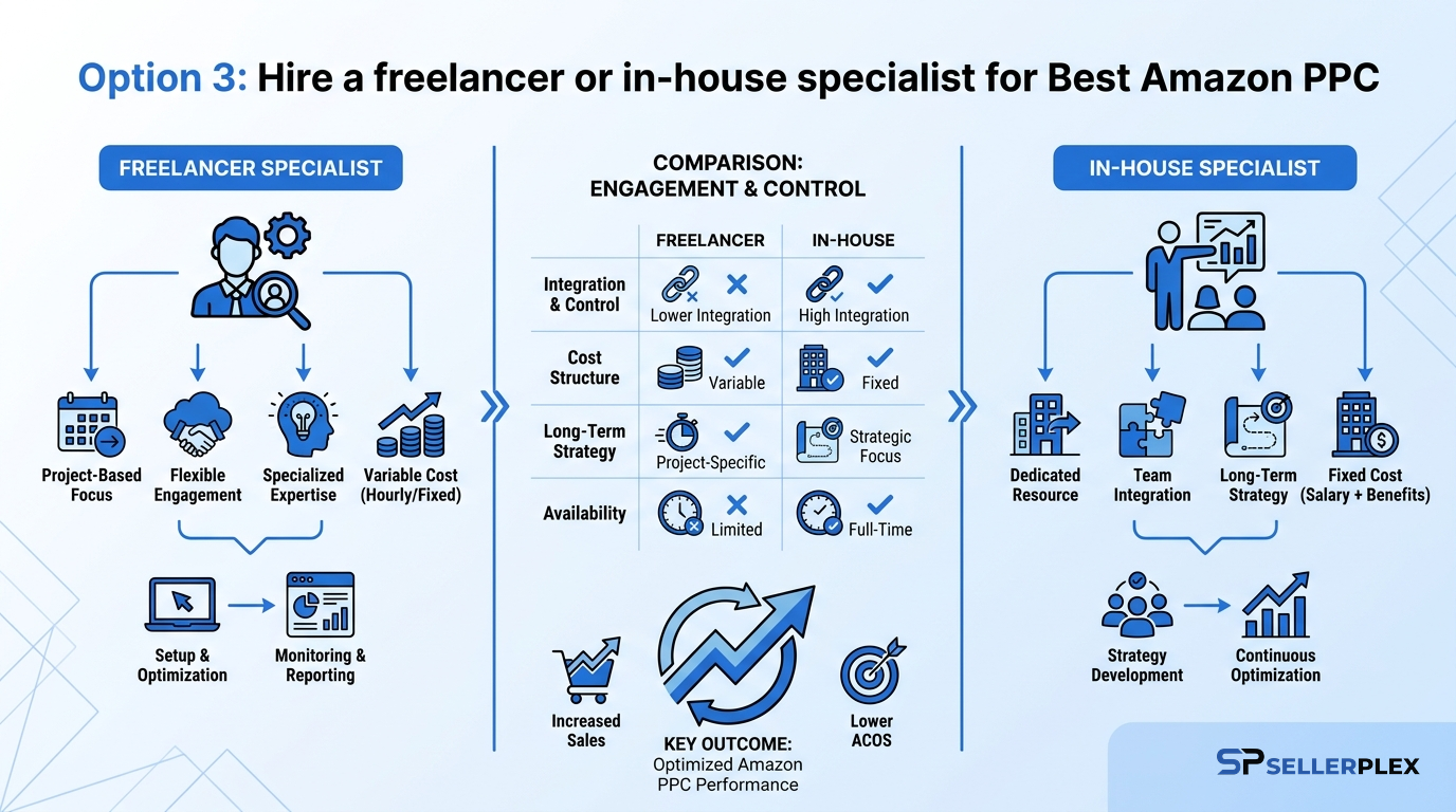 Option 3: Hire a freelancer or in-house specialist