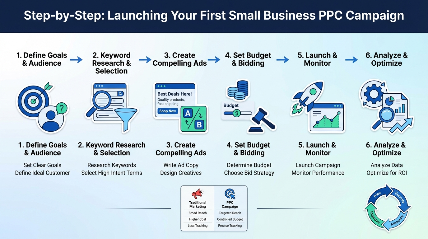 Step-by-Step: Launching Your First Small Business PPC Campaign