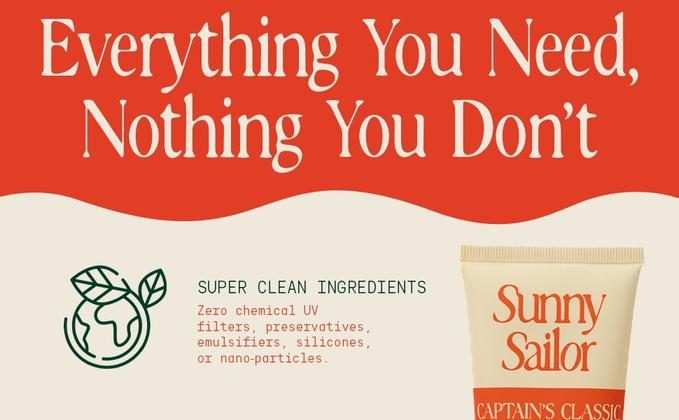 Sunny Sailor A+ Content clean ingredients module