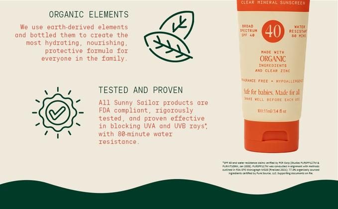 Sunny Sailor A+ Content organic elements module