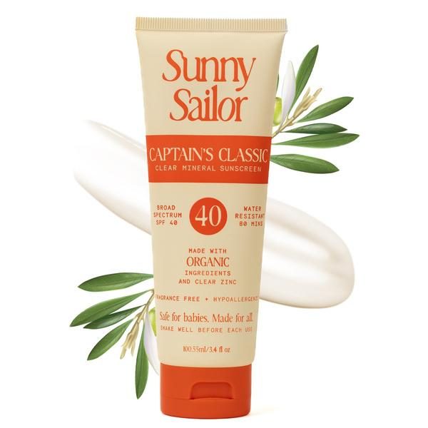 Sunny Sailor Captain's Classic SPF 40 mineral sunscreen Amazon hero image